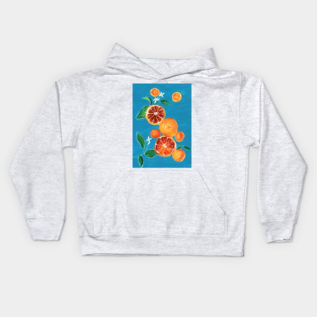 Blood oranges Kids Hoodie by Petras